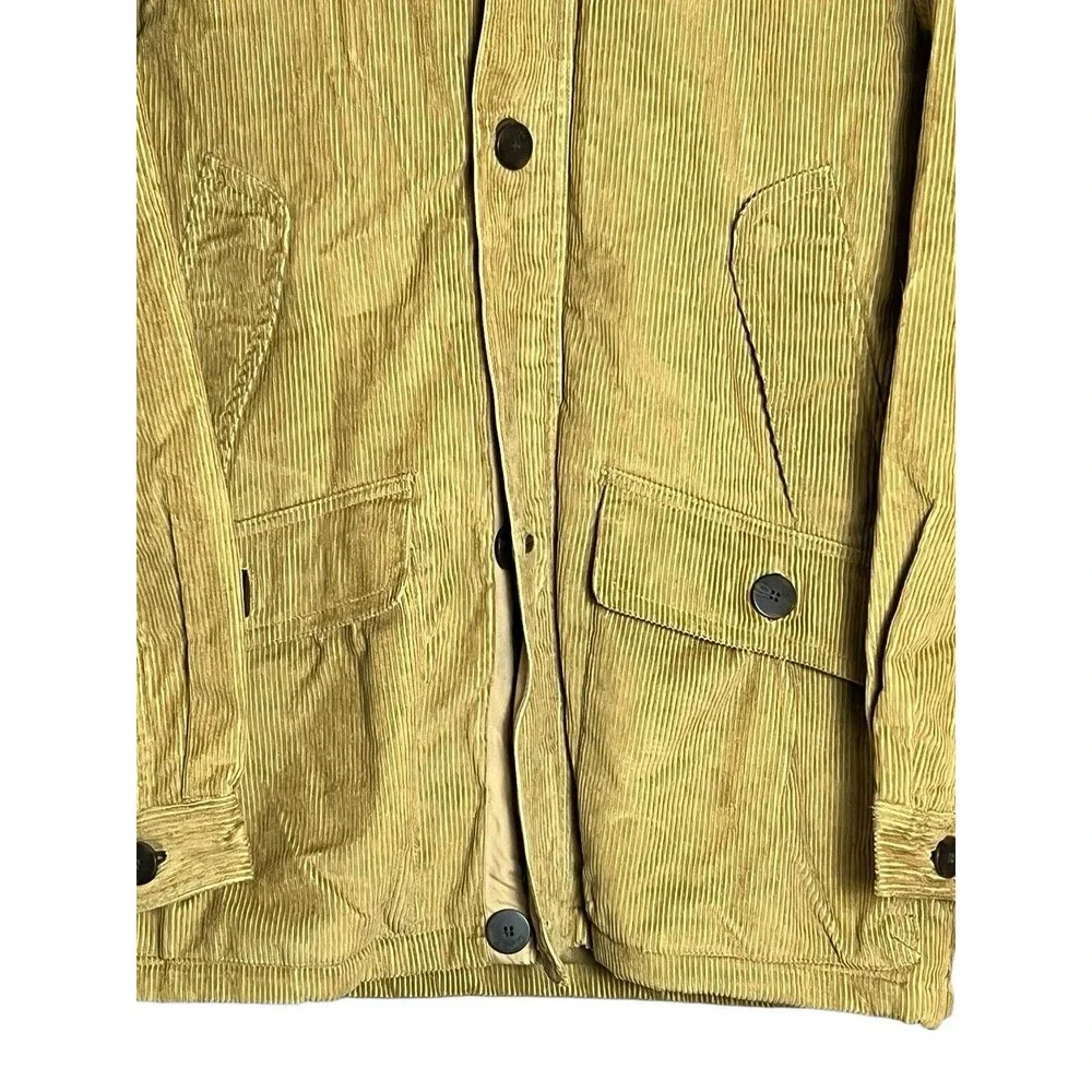 Vintage Corduroy Chore Barn Jacket‎ Mens Plaid Lined Heavyweight Denim Med IZOD